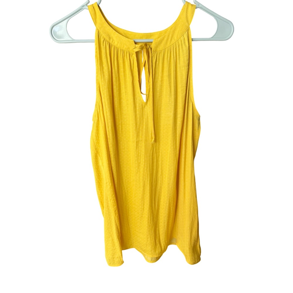 Cabi Sunshine Cami Blazing Yellow Swiss Dot Tank Top Size S
